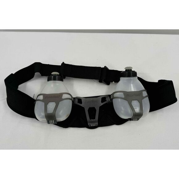 Fuelbelt‎ Black Dual Bottle Adjustable Hydration Belt - Picture 1 of 5
